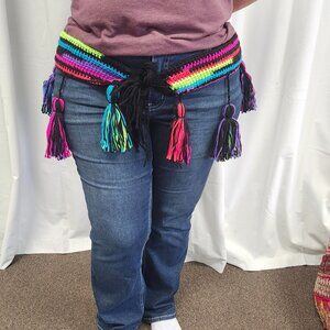 Handmade hip belt with tassels